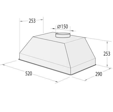 №36, Вытяжка GORENJE BHI526E6B 600 Металл, Черный, Новый