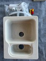 Уценка! Склад №1, Мойка искус. Камень AquaGranitEx, М-09, Бежевый (328) шершавое дно, чаша универсально,  ШЕРШАВОЕ ДНО
