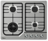 продано№115 С витрины Варочная панель Газовая Midea MG687X, серебристый