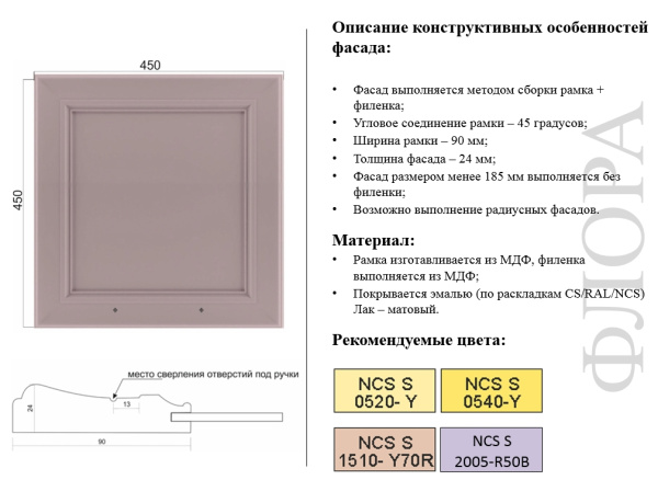 Кухонный гарнитур на заказ ФЛОРА