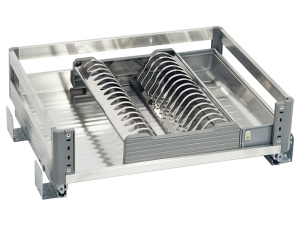 №16, Сушилка 600 в нижнюю базу с плавным закрыванием нагрузка 35 кг нерж. арт. 23859DT!