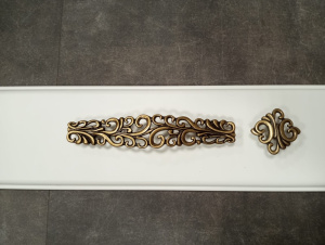 Ручка-кнопка Италия ажурная бронза крупная -5шт