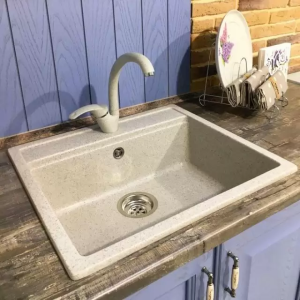 №3, Смеситель Ecostone ES-02  , цвет - 328, бежевый, Новый