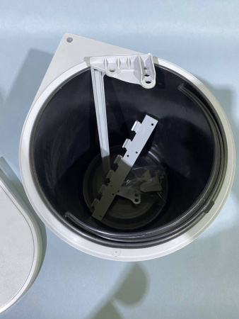 №5,  Elltipi Ведро для мусора 12 литров, серый/ алюминий  Пластик, Серый, Новый