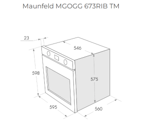 №3 Духовой шкаф Газовый Maunfeld MGOG.673RIB.TM, без уп. с выставки