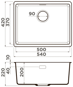 Новая! Склад №24, 4993390, Мойка Omoikiri, KATA-55-U-GR, Leningrad