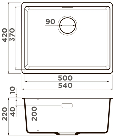 Новая! Склад №24, 4993390, Мойка Omoikiri, KATA-55-U-GR, Leningrad