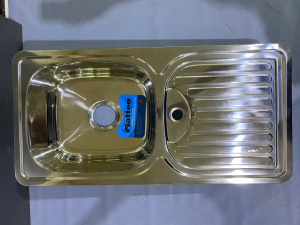 №11, Мойка врезная нержавейка MATTEO прямоугольная 850х420 900 Металл, глянец полировка, Новый