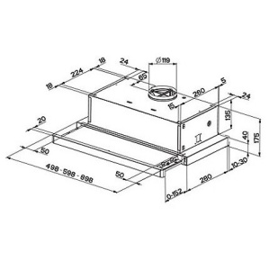 №43, Вытяжка FRANKE FTC 6032 GR-XS V2 600 Металл, Нержавейка, Новый