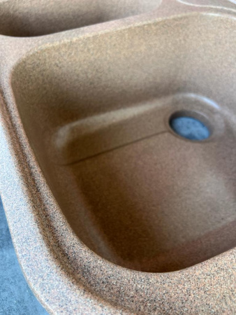 Новая! Склад №13, Мойка искус. Камень AquaGranitEx, М-14, Терракот (307), чаша универсально, 
