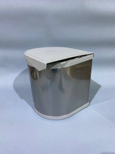 №5,  Elltipi Ведро для мусора 12 литров, серый/ алюминий  Пластик, Серый, Новый