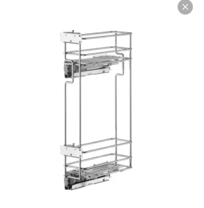 №63, Бутылочница ВИБО в верхнюю базу 150мм, левая, с креплением к фасаду, направляющие плавного зак №63, Бутылочница ВИБО в верхнюю базу 150мм, левая, с креплением к фасаду, направляющие плавного зак