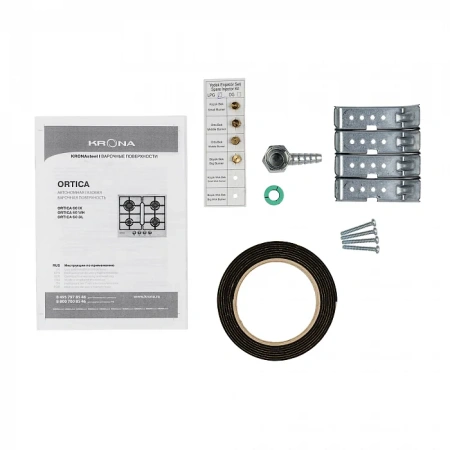 №23, Варочная панель Krona Ortica 60 WH 600 Металл, Белый, Новый