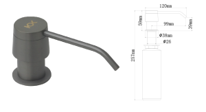 №1 Дозатор ЮКИНОКС 801 GG Вороненая сталь