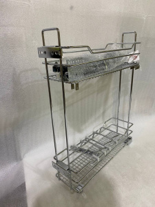 №35, Корзина выкатная 200мм,нагрузка 25 кг,направляющие плав. закрывания,хром арт.220974!