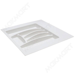 №25, Лоток для СП Ёмкость в базу 500-550 для столовых приборов, закругления 503х498 Пластик, белый глянец, Новый