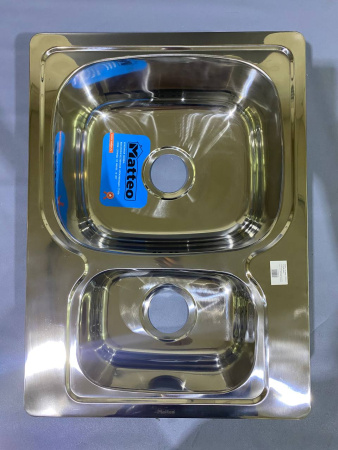 №12, Мойка врезная нержавейка MATTEO F-990A (F FIORDO A) 660х480 700 Металл, глянец полировка, Новый