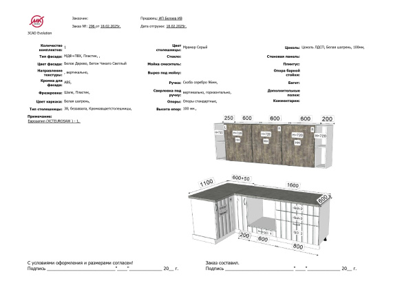 Кухонный гарнитур Шале ТРИО