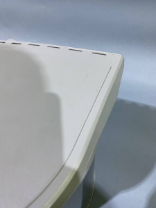 №5,  Elltipi Ведро для мусора 12 литров, серый/ алюминий  Пластик, Серый, Новый