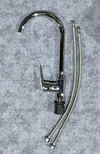 №39, Смеситель Zollen однорычажный, высокий излив  , Chrome, Выставочный образец