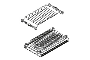 №9 Посудосушитель в шкаф 800, отделка серая арт.701/80GP-16