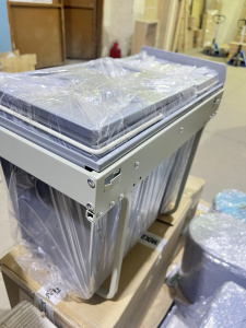 №14,  Kalibra Ведро для мусора  Пластик, Серый, Новый