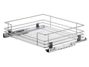 №25, Корзина выдвижная в базу 600мм, направляющие плавного закрывания, хром, Vibo 2010.60!