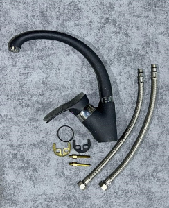 №35, Смеситель Polygran Высокий  , Черный, Выставочный образец