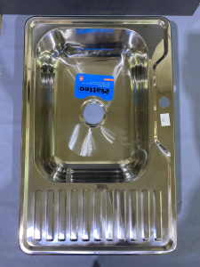 №13, Мойка врезная нержавейка MATTEO 7850 (ADRIATICO) 780х500 900 Металл, глянец полировка, Уценка