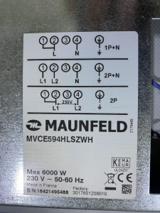 №21  Варочная панель Электрическая MAUNFELD MVCE 59.4HL.SZ-WH №21  Варочная панель Электрическая MAUNFELD MVCE 59.4HL.SZ-WH