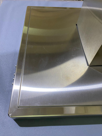 №6, Вытяжка КВАДРА 60Н-430-КЗГ 600 Металл, Нержавейка, Выставочный образец