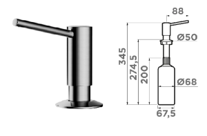 №6 Дозатор Omoikiri OM-02-BN арт. 4995008
