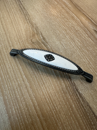 №41, Ручка мебельная noNAME Ручка-скоба FS-138 128 старое олово.белый, в наличии -  35 шт 128 Металл, , Новый