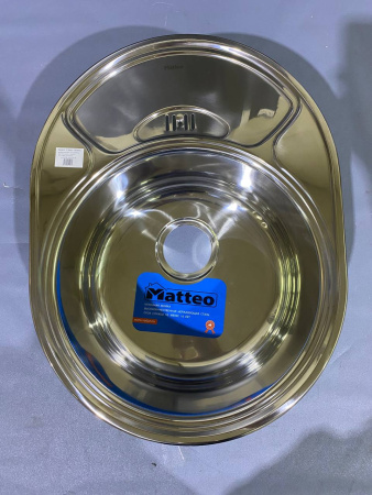 №15, Мойка врезная нержавейка MATTEO 5844А COSTA DOLHE A 577х440 700 Металл, глянец полировка, Новый