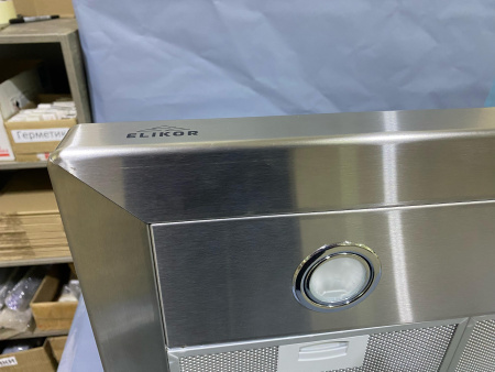 №6, Вытяжка КВАДРА 60Н-430-КЗГ 600 Металл, Нержавейка, Выставочный образец