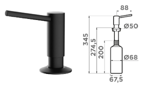 №5 Дозатор Omoikiri OM-02-GB арт. 4995026