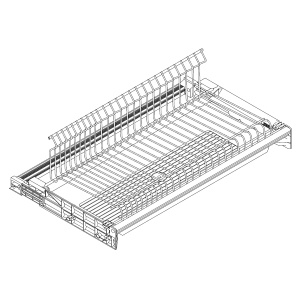 №28 Посудосушитель 1-уровневый с рамой в шкаф на 800 Kalibra