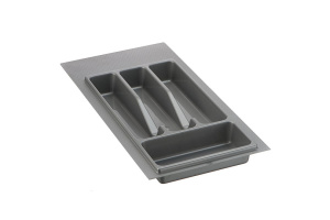 №55, Лоток для СП Ёмкость Volpato для столовых приборов в ящик 30 серый, НЕ ПОДРЕЗНОЙ  Пластик, серый, Новый