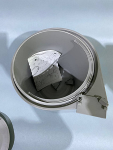 №2,  Inoxa Ведро для мусора (11л), пластик серый  Пластик, Серый, Новый