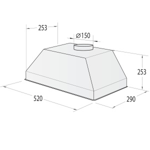 №36, Вытяжка GORENJE BHI526E6B 600 Металл, Черный, Новый