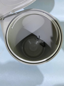 №3,  Inoxa Ведро для мусора (11л), пластик серый  Пластик, Серый, Новый